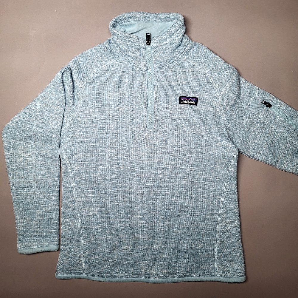 PATAGONIA Kids Better Sweater 1/4 Zip Pullover - Girls Size S 7-8
